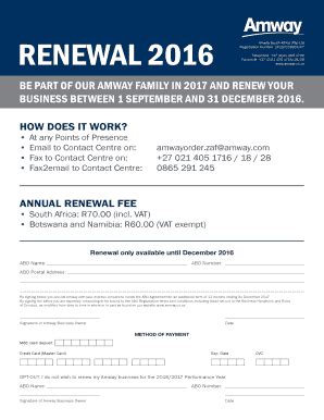 amway membership renewal